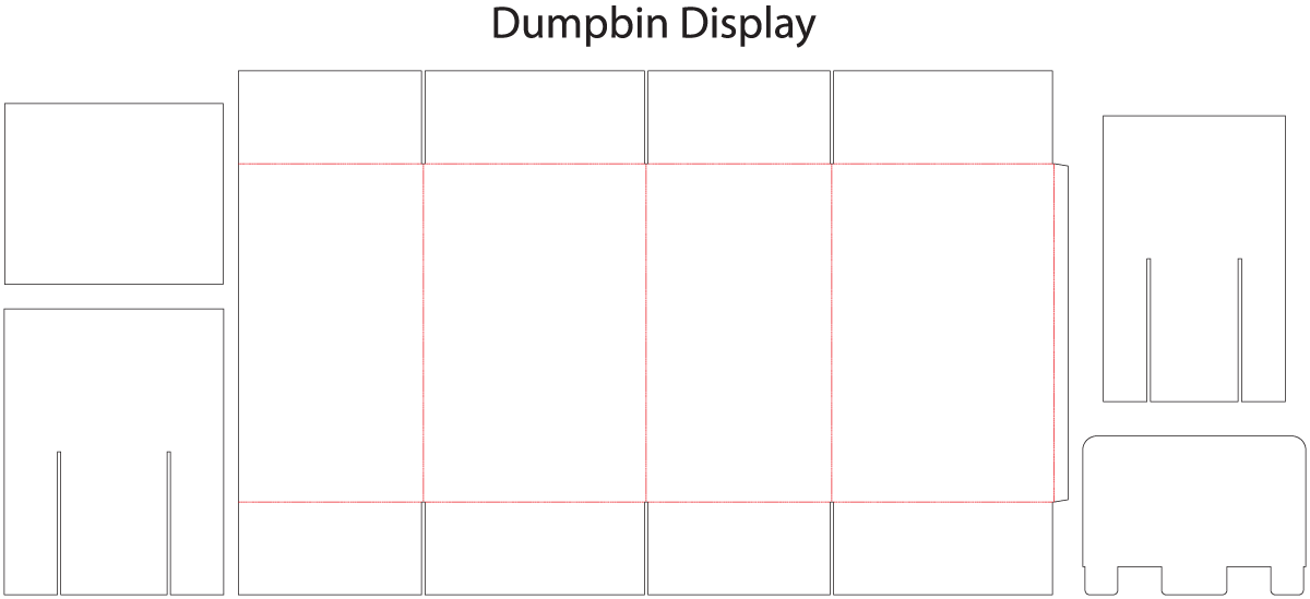 Dump Bin Display Die Line